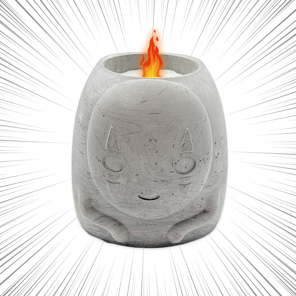 No Face - Cement Candle