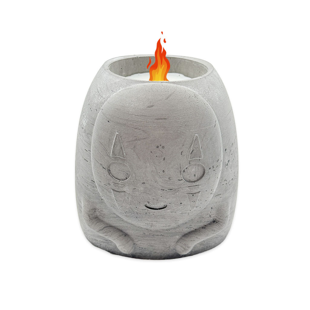 No Face - Cement Candle