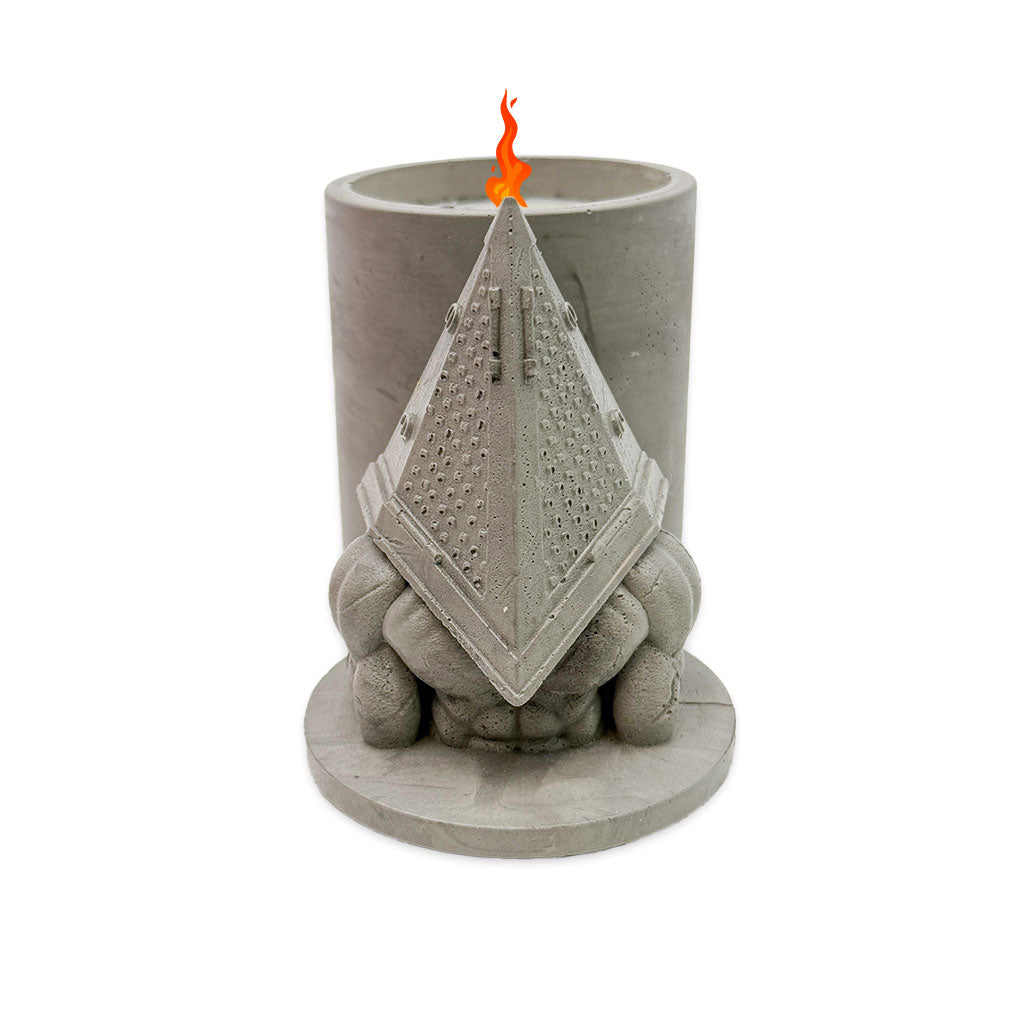 Pyramid Head - Cement Candle