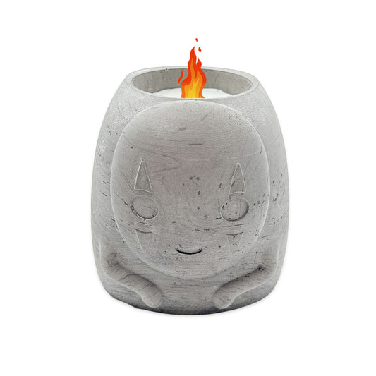 No Face - Cement Candle