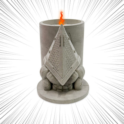 Pyramid Head - Cement Candle