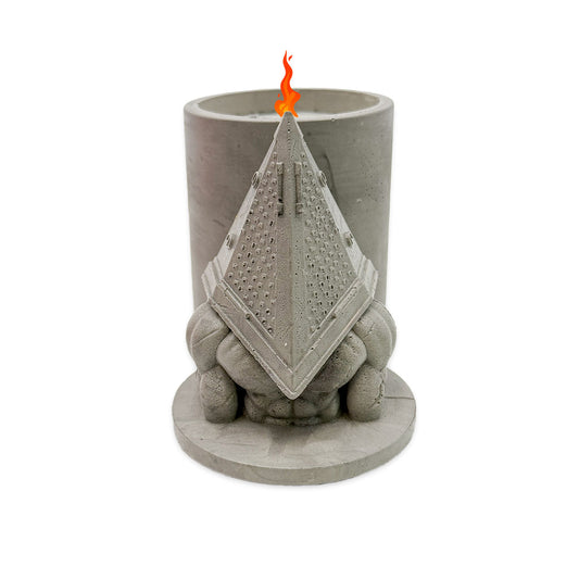 Pyramid Head - Cement Candle
